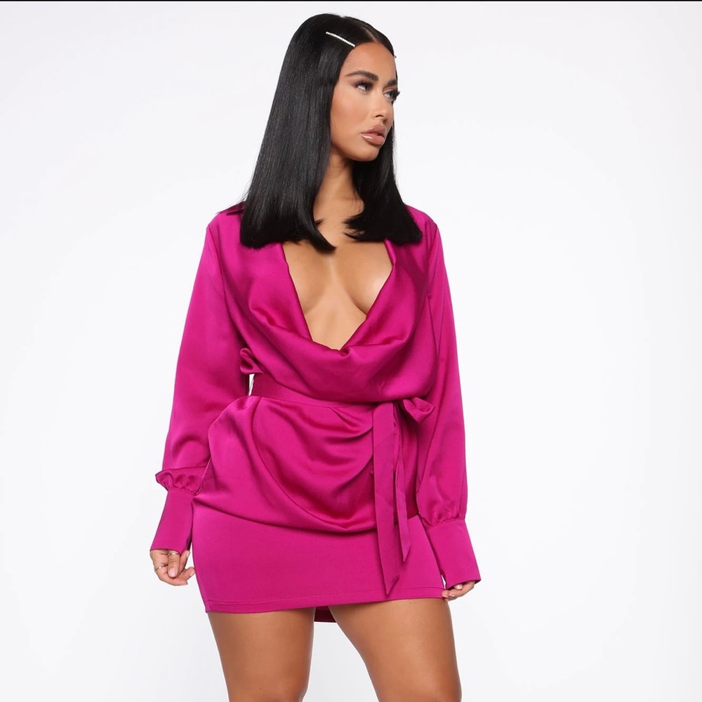 Fashion Nova Magenta Mini Dress